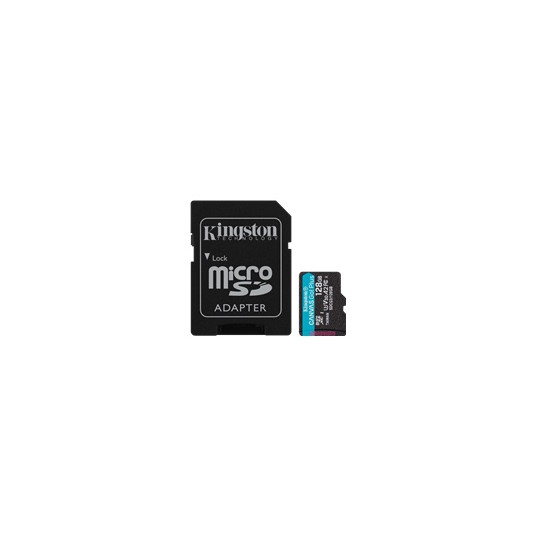 "CARD 128GB Kingston Canvas Go! Plus microSDXC 170MB/s +sovitin"