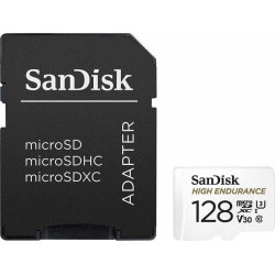 SanDisk High Endurance microSDXC 128GB V30 + sovitinmuistikortti