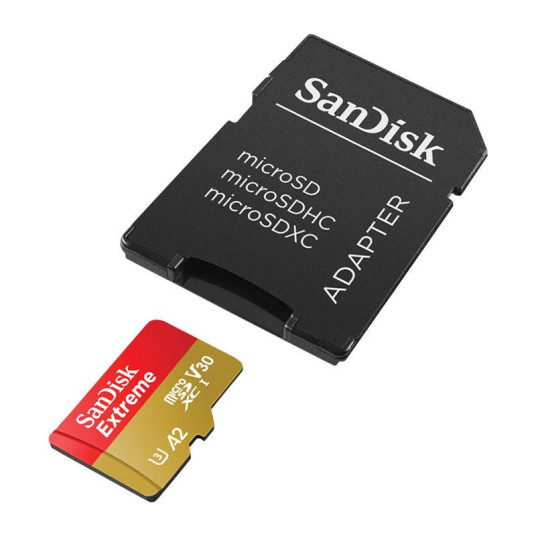 SanDisk Extreme Muistikortti microSDXC + sovitin 128GB