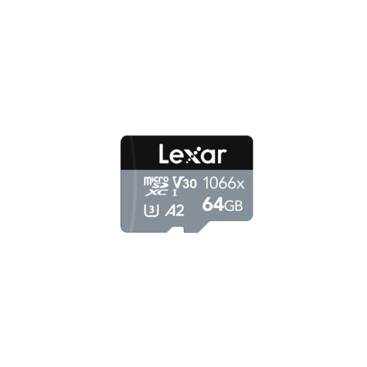 Lexar | Ammattimainen 1066x | UHS-I | 64 Gt | MicroSDXC | Flash-muisti luokka 10