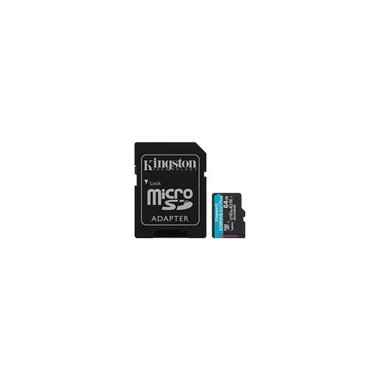 Kingston 64 Gt microSD Canvas Go! Plus UHS-I Speed Class 3 (U3) -muistikortti