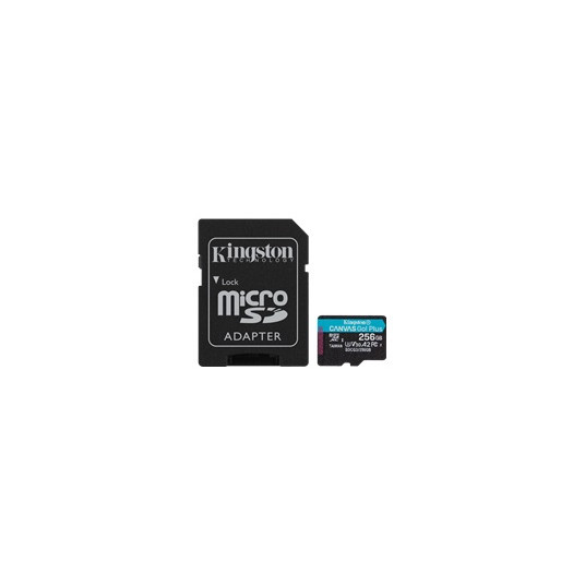 Kingston 256 Gt microSD Canvas Go! Plus UHS-I Speed Class 3 (U3) -muistikortti