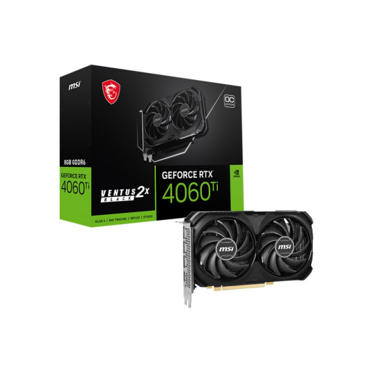 Näytönohjain MSI GeForce RTX 4060 Ti 8GB VENTUS 2X BLACK