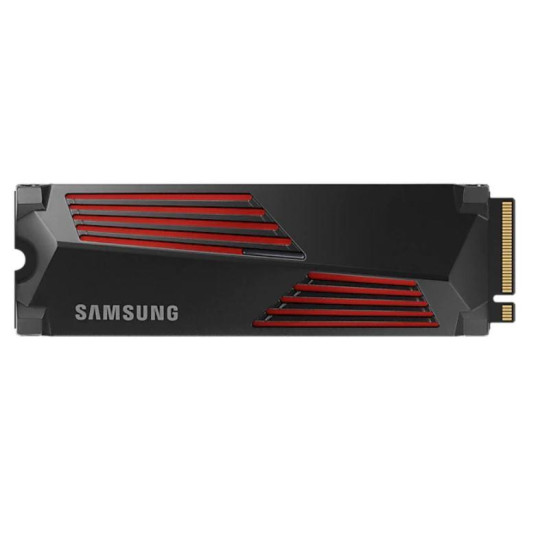 SSD|SAMSUNG|990 PRO jäähdytyslevyllä|1TB|M.2|PCIE|NVMe|MLC|Kirjoitusnopeus 6900 Mt/s|Lukunopeus 7450 Mt/s|2,3mm|TBW 600 TB|MTBF 1500000 tuntia|MZ-CW9