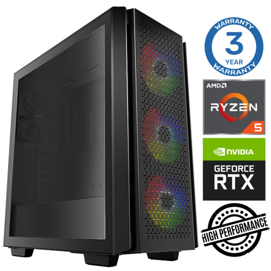 INTOP Ryzen 5 3600 16GB 240SSD M.2 NVME+2TB RTX4060Ti 8GB no-OS