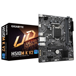 Gigabyte H510M K V2 1.0 M/B Prosessoriperhe Intel, Prosessorikanta LGA1200, DDR4 DIMM, Muistipaikat 2, Tuetut kiintolevyliitännät SATA, M.2, SATA-liittimien määrä 2, Piirisarja Intel H470 Express, Micro ATX