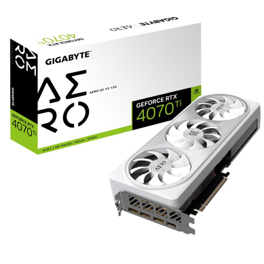 Grafiikkakortti|GIGABYTE|NVIDIA GeForce RTX 4070 Ti|12 Gt|GDDR6X|192 bittiä|PCIE 4.0 16x|GPU 2640 MHz|1xHDMI|3xDisplayPort|GV-N407TAEROOCV2-12GD