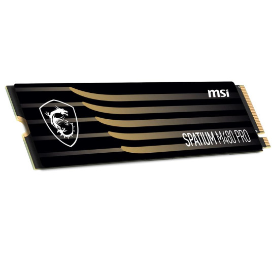 SSD|MSI|SPATIUM M480 PRO|1TB|M.2|PCIe Gen4|NVMe|3D NAND|Kirjoitusnopeus 6000 Mt/s|Lukunopeus 7400 Mt/s|2,15mm|TBW 700 TTB|MTBF 160701000-40 tuntia| - P83