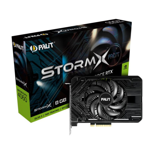 Näytönohjain|PALIT|NVIDIA GeForce RTX 4060|8 Gt |GDDR6|128 bit|PCIE 4.0 16x|Kaksipaikkainen tuuletin|1xHDMI|3xDisplayPort|NE64060019P1-1070F