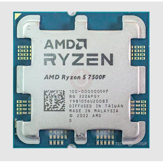 AMD AM5 Ryzen 7500F -taso 3,7 GHz 6x Core 65 W Boost 5 GHz 32 Mt välimuisti