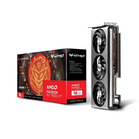 Näytönohjain SAPPHIRE Radeon RX 7800 XT NITRO+ GAMING OC 16GB GDDR6