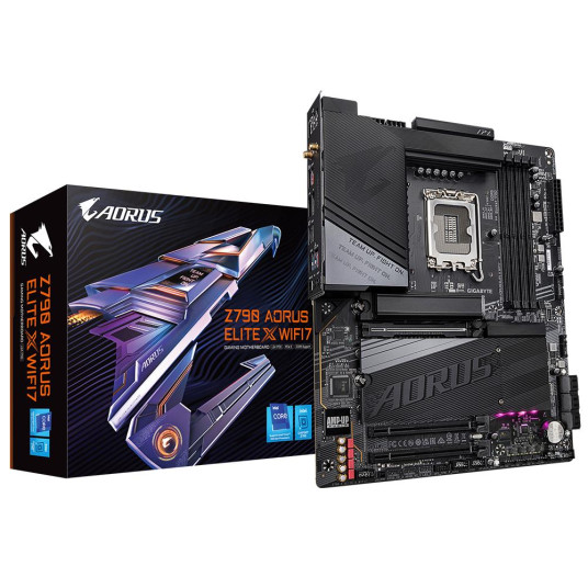 Emolevy|GIGABYTE|Intel Z790|LGA1700|ATX|Muisti DDR5|Muistipaikat 4|2xPCI-Express 4.0 16x|1xPCI-Express 5.0 16x|4xM.2|1xHDMI|1xDisplayPort|4xUSB | /PDIF|1xRJ45|2xAudioportti|Z790AORUSELITEXWIFI7