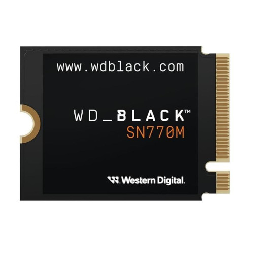 SSD|WESTERN DIGITAL|Musta SN770M|1TB|M.2|PCIe Gen4|NVMe|Kirjoitusnopeus 4900 Mt/s|Lukunopeus 5150 Mt/s|2,38mm|TBW 600 Tt|WDS100T3X0G