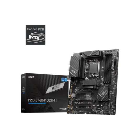 Emolevy|MSI|Intel B760 Express|LGA1700|Muisti DDR4|Muistipaikat 4|5xPCI-Express 5.0 16x|2xM.2|1xHDMI|1xDisplayPort|2xUSB 2.0|2xUSB 3.2|1xUSB-C|1xOptical |PROB760-PDDR4II