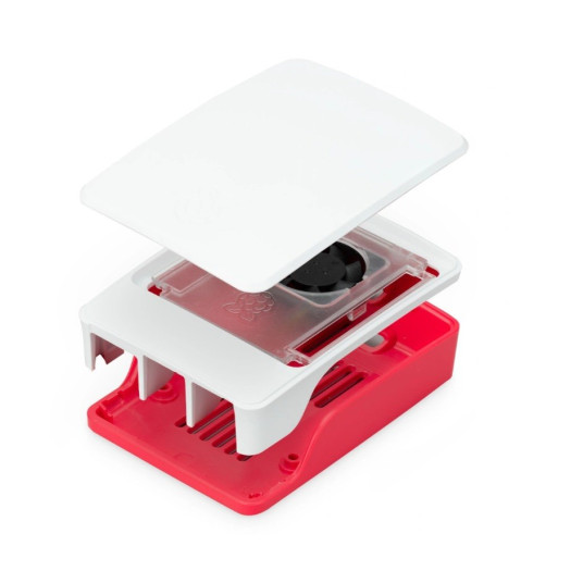 Raspberry Pi 5 punainen/valkoinen kotelo
