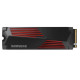 SSD|SAMSUNG|990 PRO ja jäähdytyselementti|2TB|M.2|PCIE|NVMe|MLC|Kirjoitusnopeus 6900 Mt/s|Lukunopeus 7450 Mt/s|2,3mm|TBW 1200 TB|MTBF 1500000 tuntia|MZ0-GW