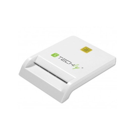 Techly Compact Smart Card Reader/Writer USB2.0 White I-CARD CAM-USB2TY älykortinlukija Sisäinen valkoinen