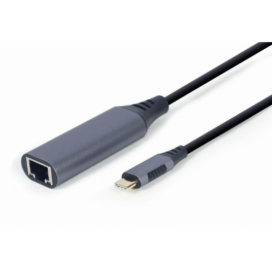 Gembird A-USB3C-LAN-01 kannettavan telakointi/liitintoistin USB 3.2 Gen 1 (3.1 Gen 1) Type-C musta, harmaa