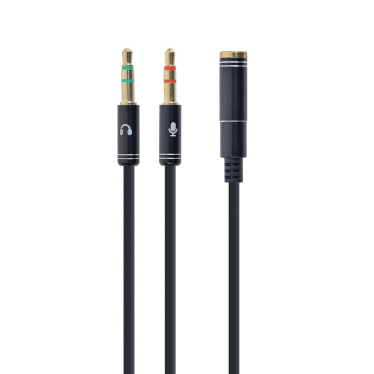 Gembird !Sovitin audio stereo 3,5mm mini Jack/4PIN/ äänikaapeli 0,2 m 2 x 3,5 mm musta