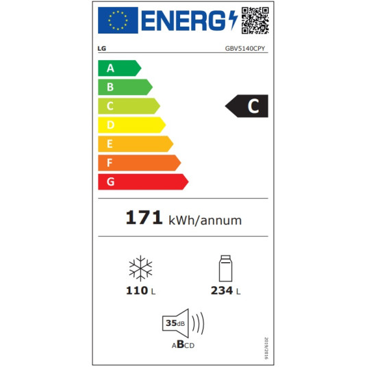 Jääkaappi LG GBV5140CPY