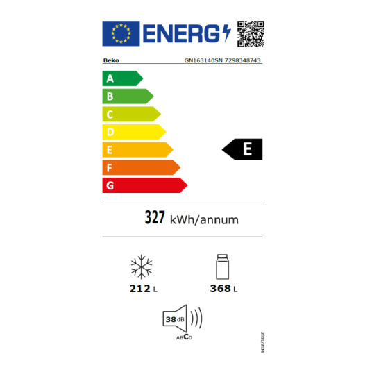 Jääkaappi BEKO GN163140SN