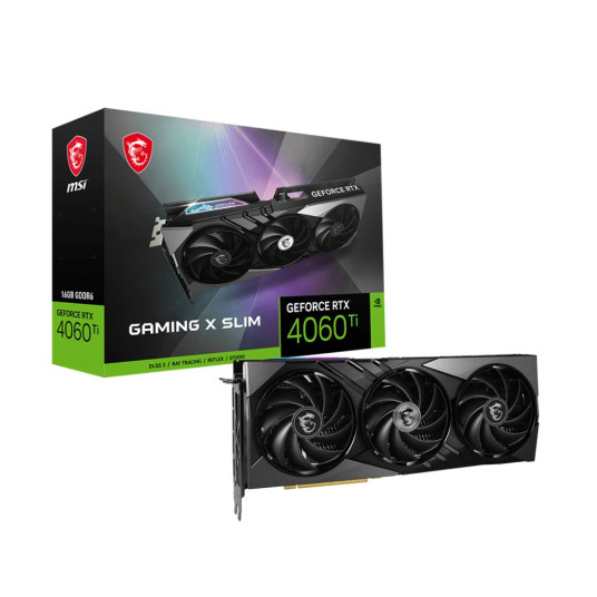 MSI GAMING GEFORCE RTX 4060 Ti X SLIM 16G näytönohjain NVIDIA 16 Gt GDDR6