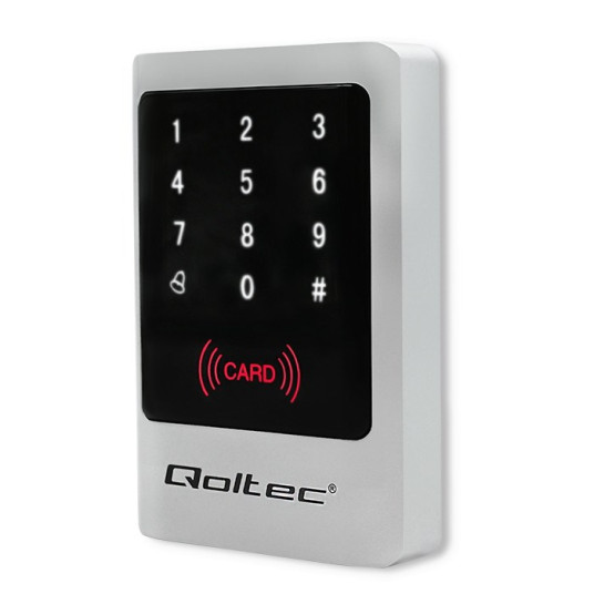 Qoltec 52444 Koodilukko MIMAS RFID-lukijalla Koodi | Kortti | avaimenperä | Ovikellon painike | IP68 | EM