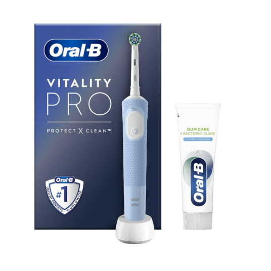Oral-B Vitality Pro Protect X Clean sähköhammasharja + hammastahna, sininen Oral-B