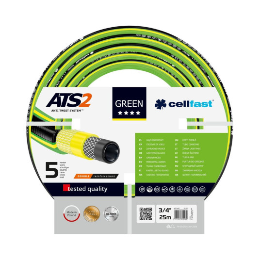 Puutarhaletku Cellfast 15-120 GREEN ATS2 ™ 3/4" 25m