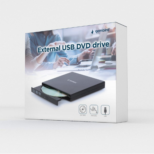 Gembird DVD-USB-04 optinen asema DVD±RW Musta