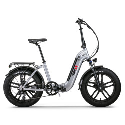 Elektrinis dviratis RKS 20 RV10 sidabrinis