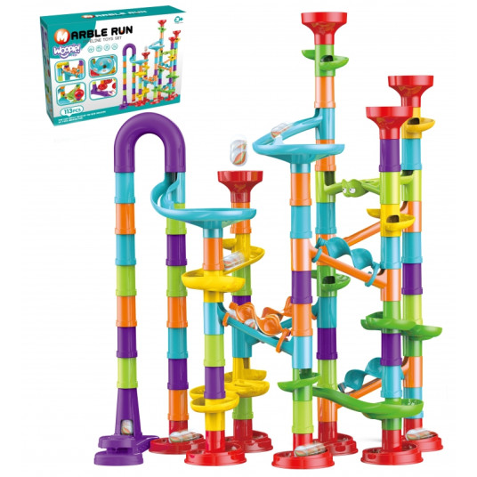 Woopie Ballodrome Spiral Ball Track Set, 113 kpl.