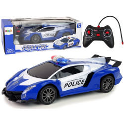 Police R/C Remote Control Racing Car, sininen