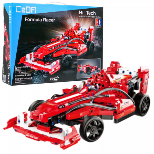 CaDa C51010W R/C Formula Toy Car Kokoontaitettava rakennussarja 317 osaa