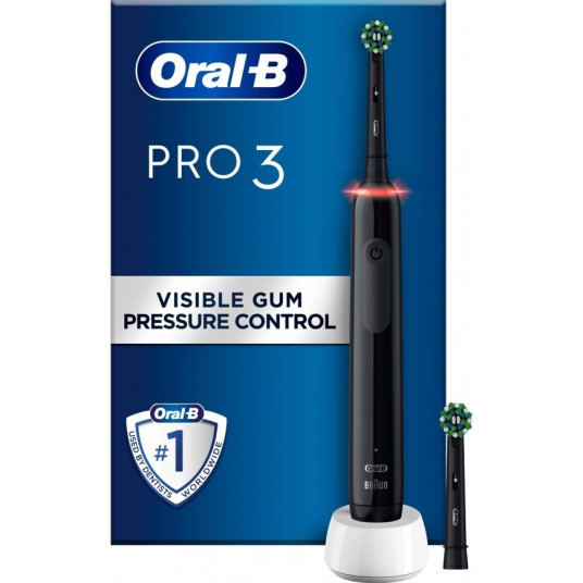 Oral-B Pro3 3000 Cross Action sähköhammasharja, musta versio