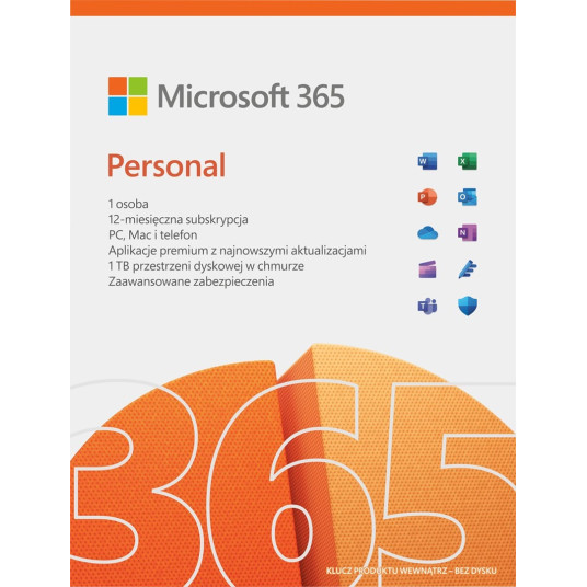 Microsoft 365 Personal 1 x lisenssi Tilaus puolaksi 1 vuodeksi