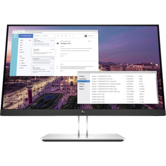 HP E-Series E23 G4 58,4 cm (23") 1920 x 1080 pikseliä Full HD LCD musta, hopea