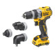 DEWALT DCD703L2T-QW porakone 1500 RPM avaimeton 900 g musta, keltainen