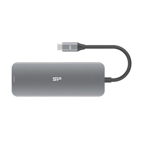 Silicon Power SR30 -liitäntä USB 3.2 Gen 1 (3.1 Gen 1) Type-C harmaa, metalli