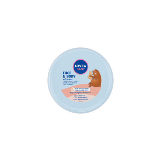 Päivävoide Nivea Baby Face &amp; Body Soft Cream, 200ml