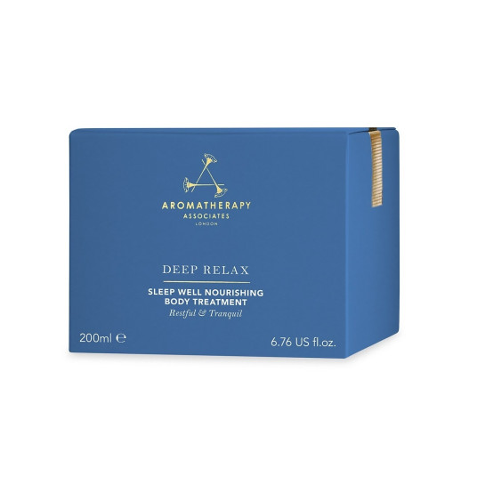 Aromatherapy Associates, Deep Relax, vetiveriaöljy, kamomilla ja santelipuu, ravitseva, yö, vartalovoide, 200 ml