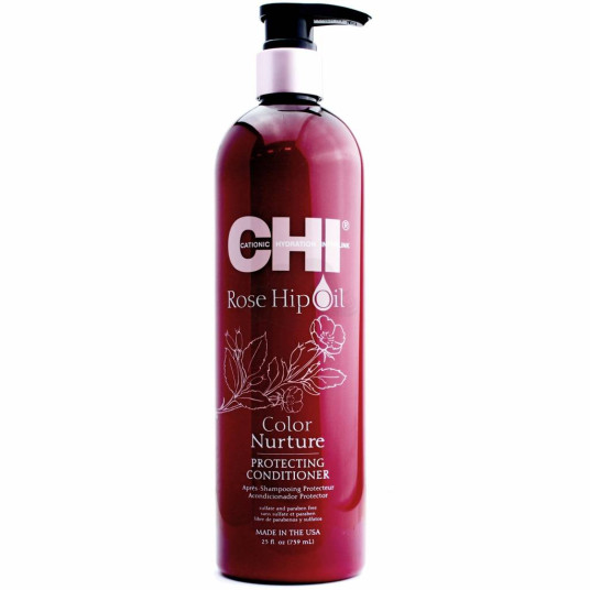 Chi, Rose HipOil, hiustenhoitoaine, värinsuoja, 739 ml