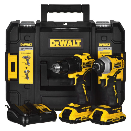 Set Combo 18V DCD709+DCF809 2x2.0Ah DEWALT