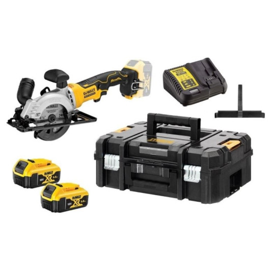 DEWALT DCS571P2 Kannettava pyörösaha 115 mm 2x XR 18V 5Ah T-STAK II musta, keltainen