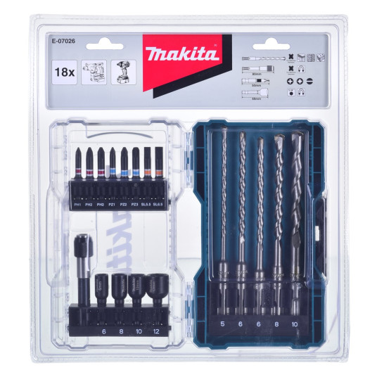 Tarvikesarja 18 kpl E-07026 MAKITA