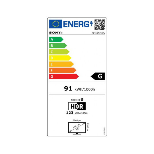 TV Sony KD-55X75WLPAEP LED 55" Smart