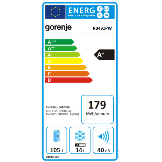 Minijääkaappi Gorenje RB491PW