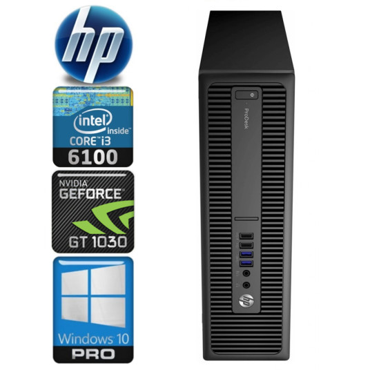 HP 600 G2 SFF i3-6100 8GB 128SSD+2TB GT1030 2GB WIN10Pro