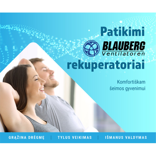 Pyörivä rekuperaattori BLAUBERG Komfort ROTO EC SE600 S21 WIFI-ohjauksella SE600