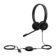 Lenovo Pro Wired Stereo VOIP Handsfree langallinen silmukalla Office / Call Center musta